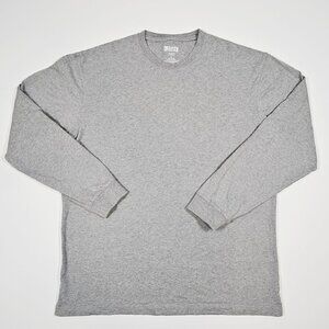 Duluth Trading Co Relaxed Fit Longtail Long Sleeve Tee Mens L Gray